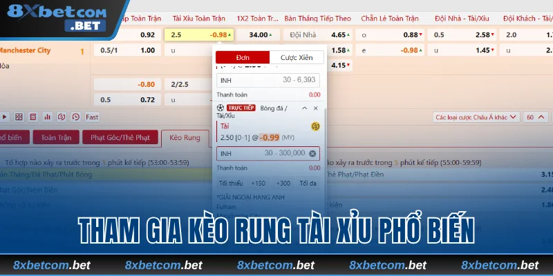 Tham gia kèo rung Tài Xỉu phổ biến